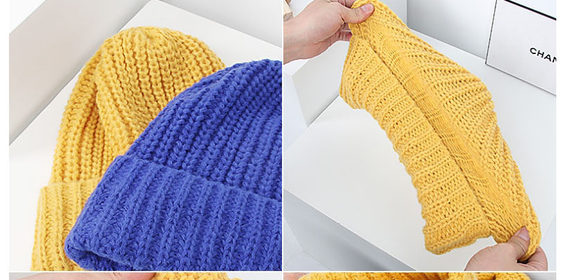 Fashion Royal Blue Woolen Knitted Beanie,Beanies&Others