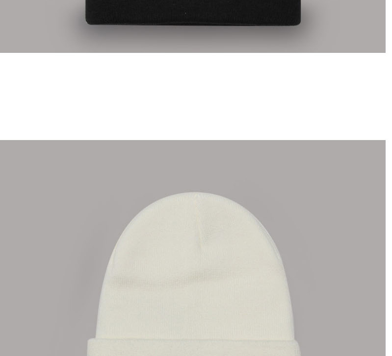 Fashion White Knitted Hat Letter Embroidery Woolen Knit Beanie,Beanies&Others