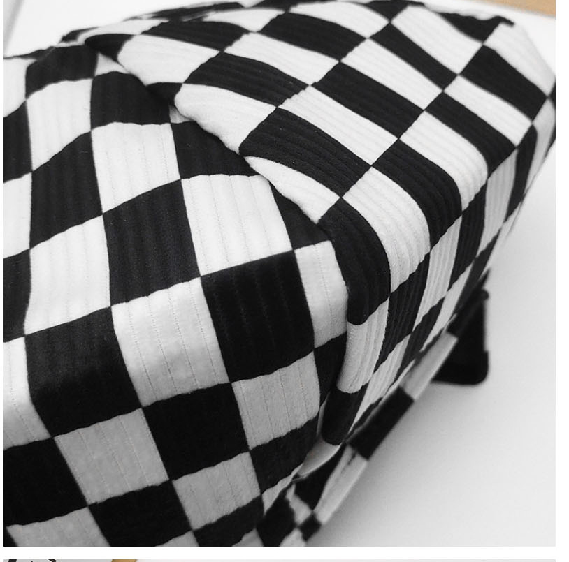 Fashion Black And White Checkerboard Beret,Beanies&Others