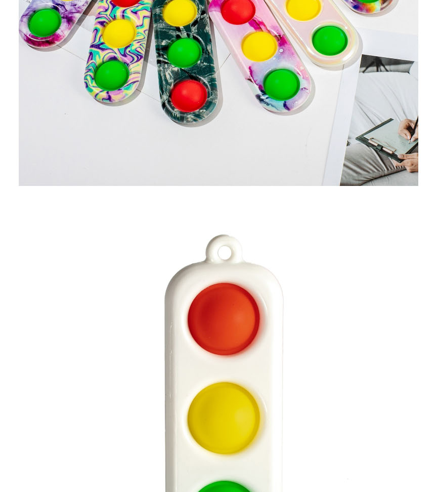 Fashion Traffic Light No. 2 Finger Buckle Decompression Press The Bubble Music Key,Household goods
