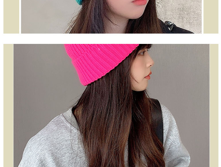 Fashion Black Letter Embroidery Woolen Knit Beanie,Beanies&Others