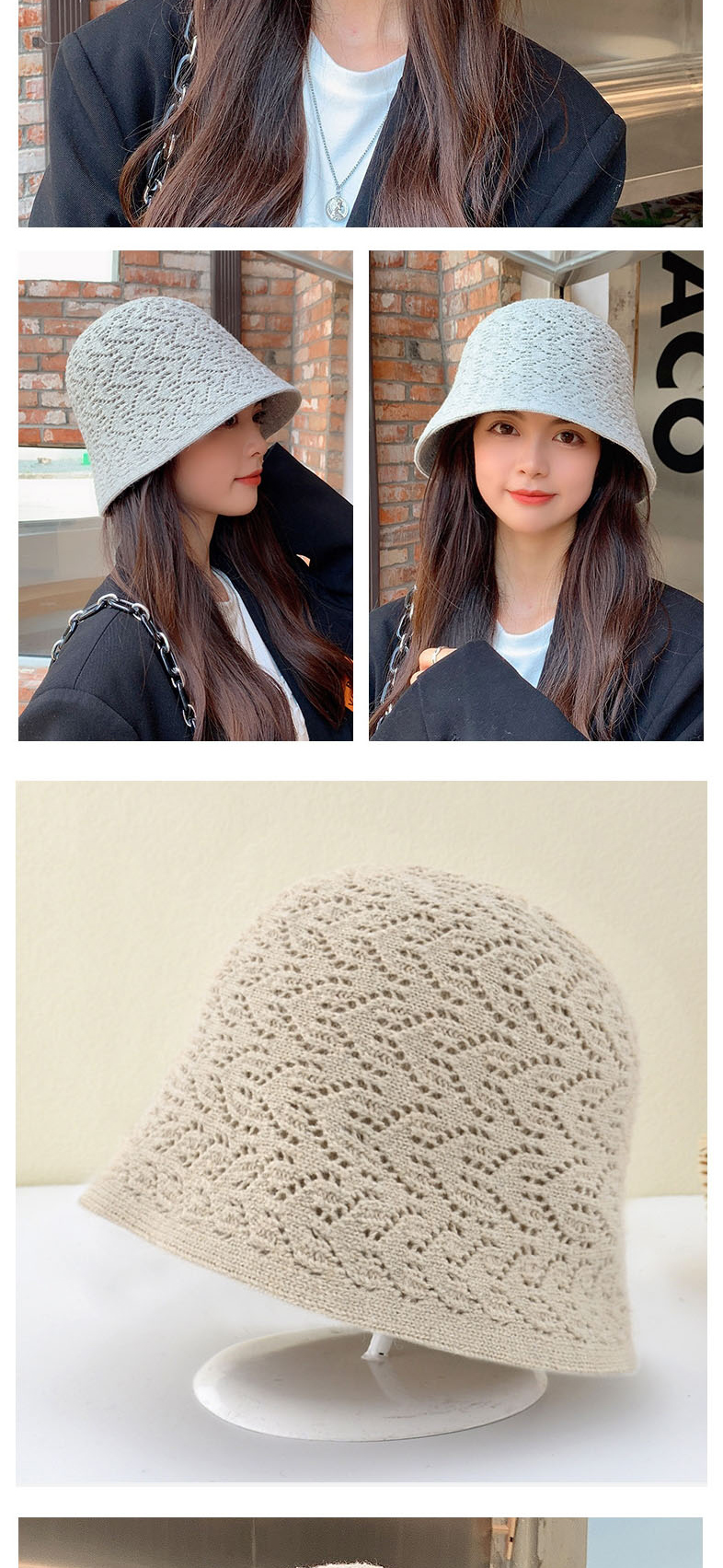 Fashion Brick Red Woolen Knitted Double-faced Fisherman Hat,Beanies&Others
