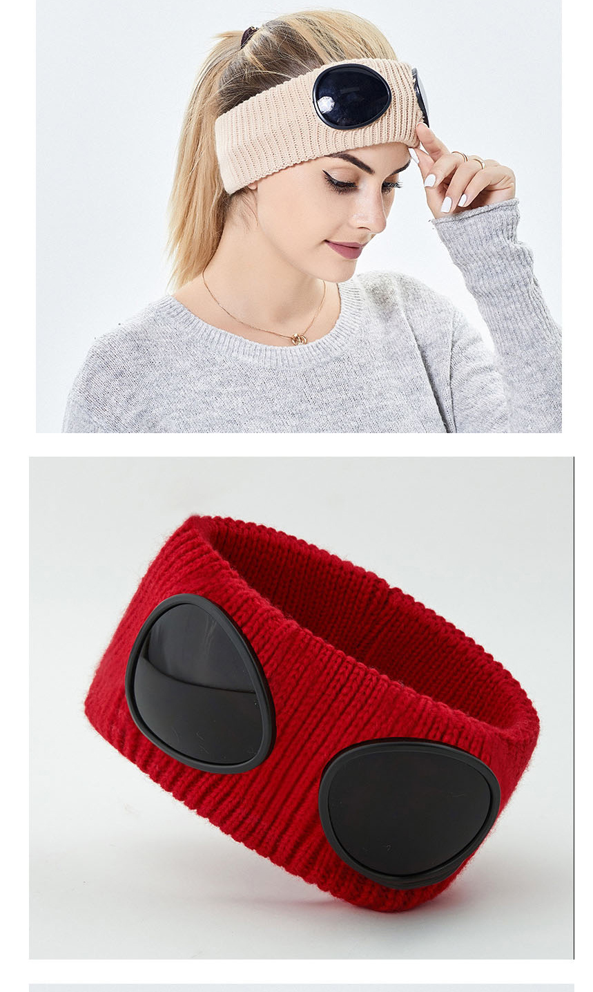 Fashion Red Wool Knitted Glasses Headband,Hair Ribbons