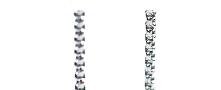 Fashion Pendant +2.4mm*60cm Long Wave Bead Chain Titanium Steel Cylindrical Six-color Rainbow Necklace,Necklaces