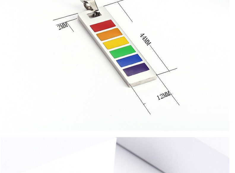 Fashion Pendant Titanium Steel Lettering Rainbow Accessories,Jewelry Packaging & Displays