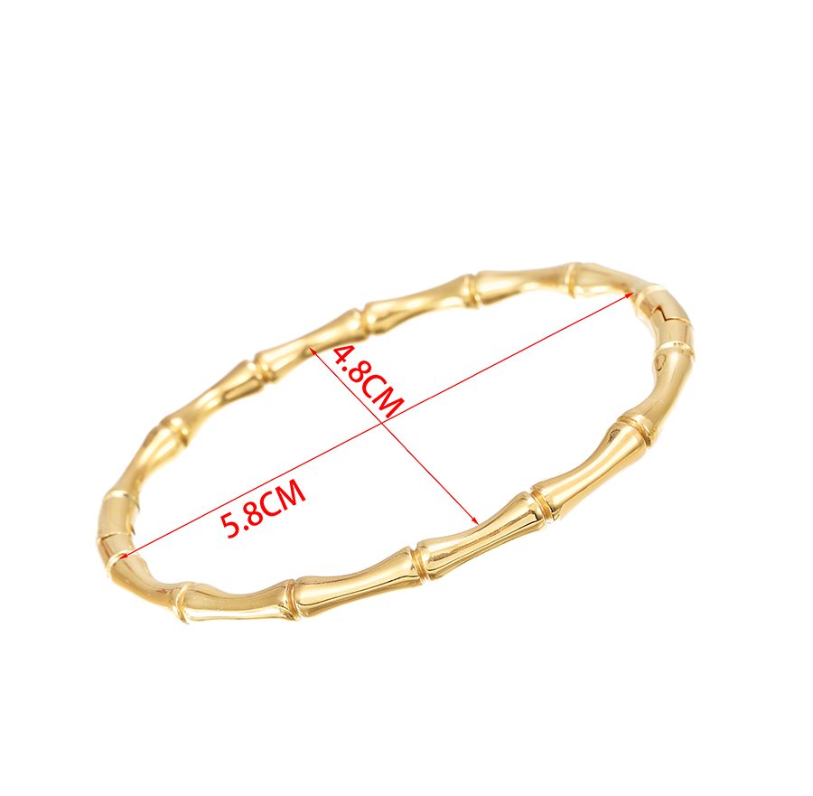 Fashion Bamboo Joint Titanium Steel Bamboo Geometric Bracelet,Bracelets