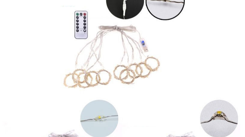Fashion Usb+remote Control Flat Light No Hook Type Warm White-hard Wire Curtain Light-3*1m 100 Lights Led Copper Wire Usb Remote Control Curtain Light (with Electronics),Home Decor