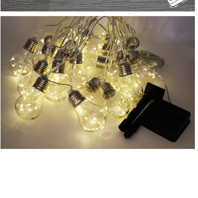 Fashion Color-copper Wire Lamp 5*9cm Bulb 5m 10 Bulb Waterproof Upgrade Bulb G50 Bulb Solar Copper Wire Light String (with Electronics),Home Decor