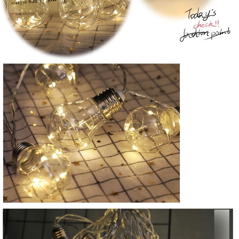 Fashion White-copper Wire Lamp 5*9cm Bulb 5m 10 Bulb Threaded Bulb (old Style) G50 Bulb Solar Copper Wire String Light (with Electronics),Home Decor