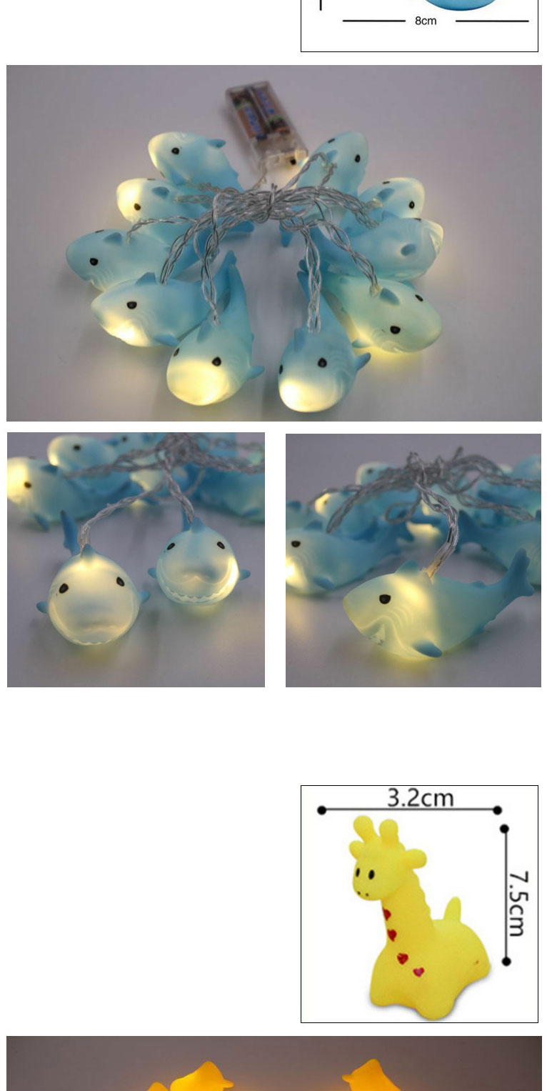 Fashion Shark 10 Lights Animal Shape Battery Light String (with Electronics),Home Decor