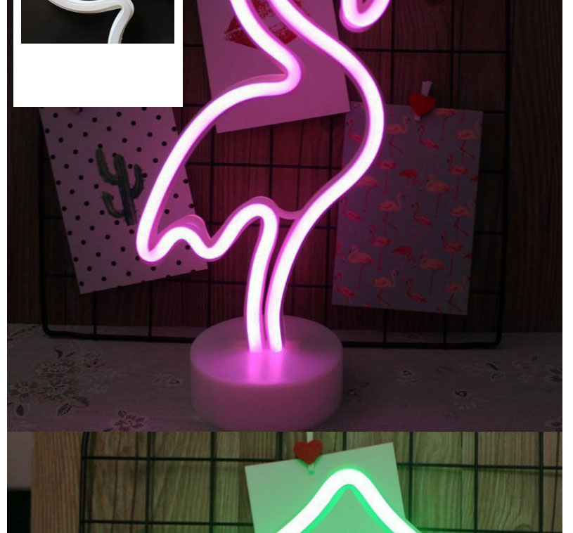 Fashion Warm White Clouds Dual-use Desktop Moon Flamingo Pineapple Neon Light (with Electronics),Home Decor