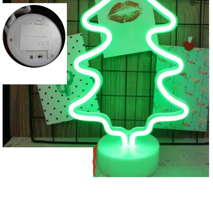 Fashion Warm White Reindeer Single Use Desktop Moon Flamingo Pineapple Neon Light (with Electronics),Home Decor