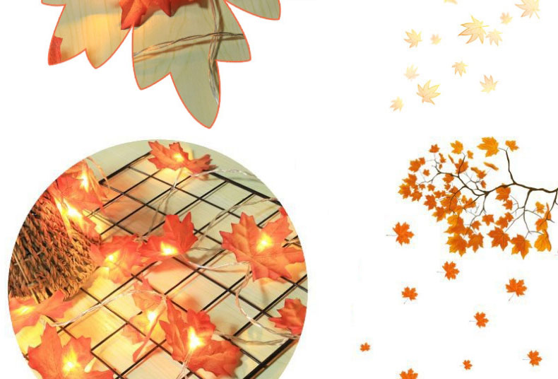 Fashion Warm White 3.5m 20 Lights-220v Plug-in Simulation Maple Leaf Usb Remote Control Light String (with Electronics),Festival & Party Supplies
