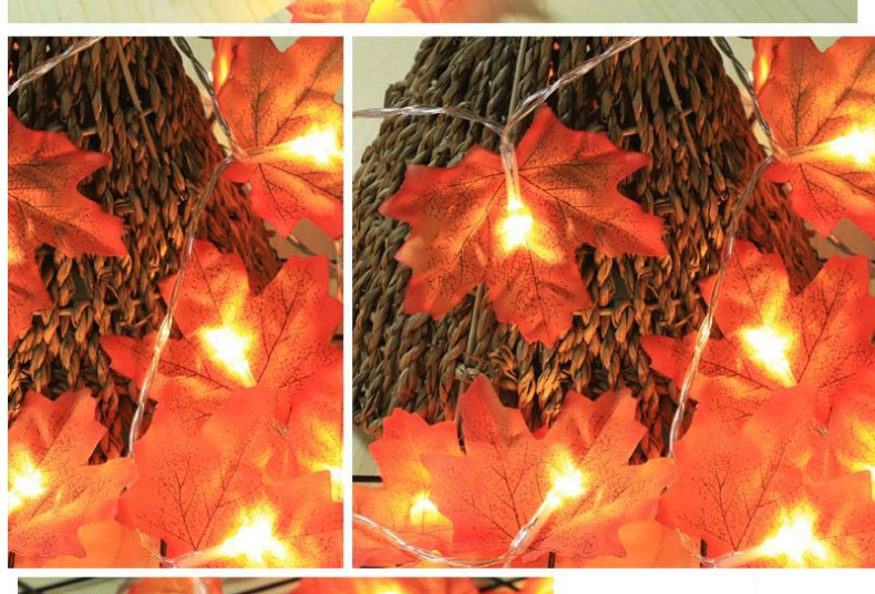Fashion Warm White 10 Meters 80 Lights-with Flashing Battery Simulation Maple Leaf Usb Remote Control Light String (with Electronics),Home Decor