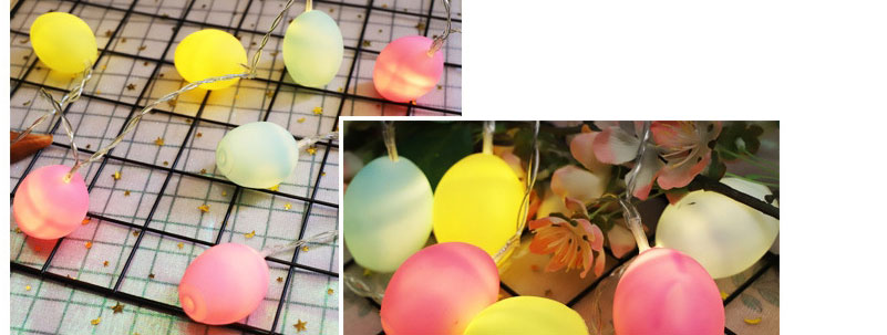 Fashion Cracked Egg 4.5 Meters 30 Lights With Flashing Battery Vinyl Cracked Egg Light String (with Electronics),Festival & Party Supplies