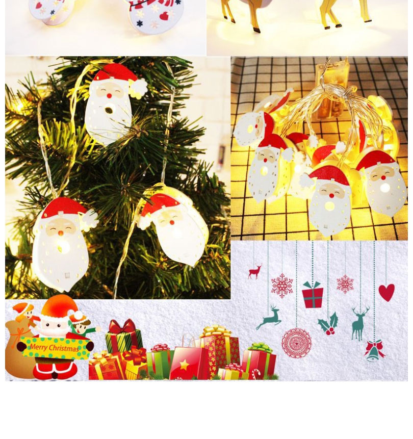 Fashion Wooden Santa Claus Battery 3m 20 Lights Santa Claus Battery Box Light String (with Battery),Festival & Party Supplies