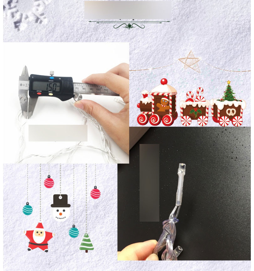 Fashion The New Powdered Snowman Battery 4.5 Meters 30 Lights Santa Claus Battery Box Light String (with Battery),Festival & Party Supplies