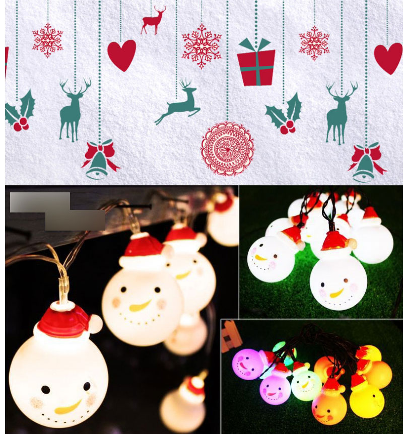 Fashion Wrought Iron Color Bell Battery Type 1.5 Meters 10 Lights Santa Claus Battery Box Light String (with Battery),Festival & Party Supplies