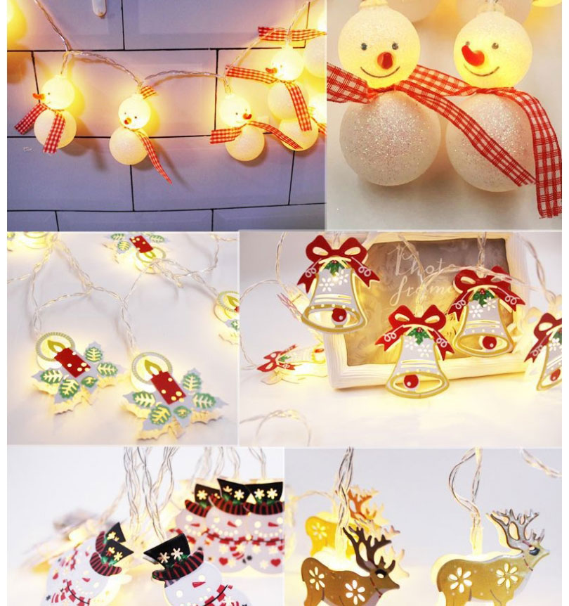 Fashion Wooden Santa Claus Solar Type 4 Meters 20 Lights Santa Claus Battery Box Light String (with Battery),Festival & Party Supplies