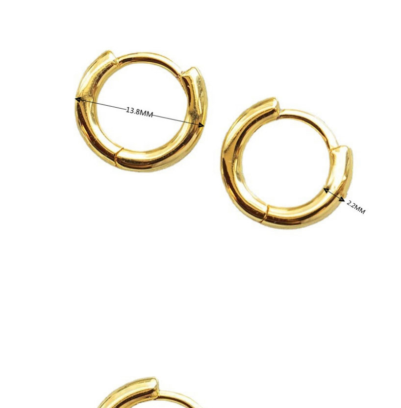 Fashion Large Gold-plated Copper Earrings,Earrings