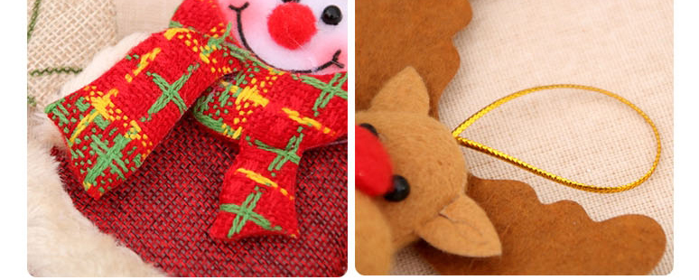 Fashion Big Bear Fabric Santa Claus Snowman Elk Bear Muppet Pendant,Festival & Party Supplies