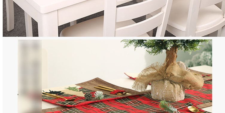 Fashion X2 Lattice Table Mat Christmas Elk Tree Lattice Potholder,Festival & Party Supplies