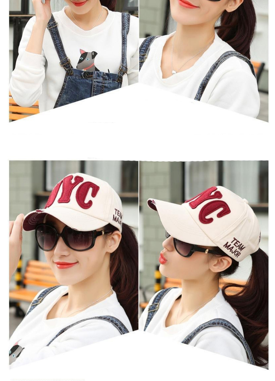 Fashion Grey Contrast Letter Embroidery Baseball Cap,Baseball Caps