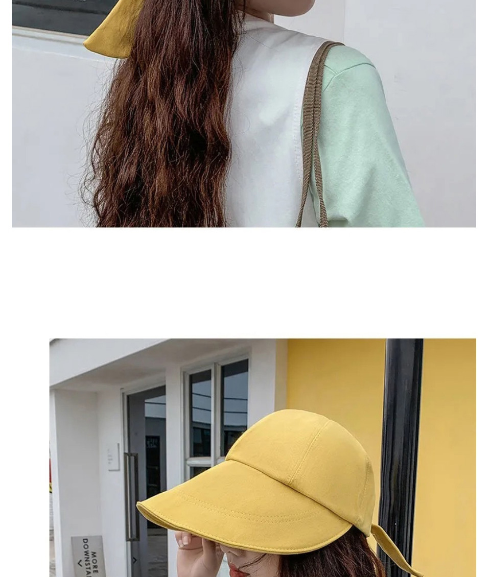 Fashion Yellow Cotton Long Brim Strapped Baseball Cap,Baseball Caps