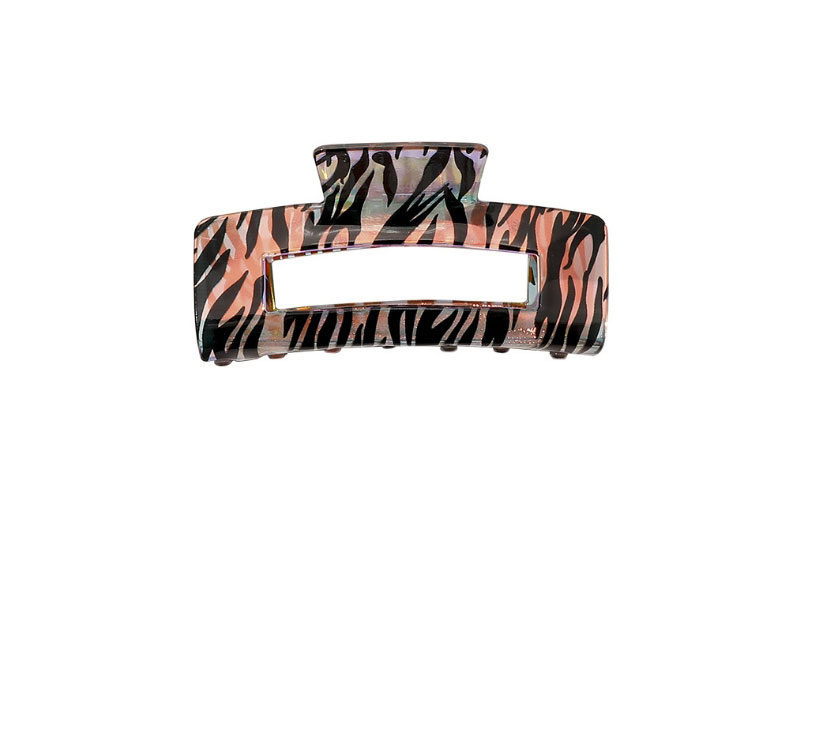 Fashion Snake Pattern-small Square Acetate Leopard Zebra Snake Print Geometric Grip,Hair Claws