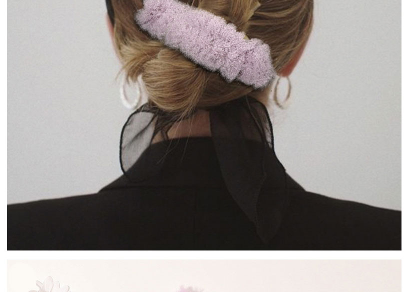 Fashion Leopard Pink Plush Geometric Duckbill Clip,Hairpins
