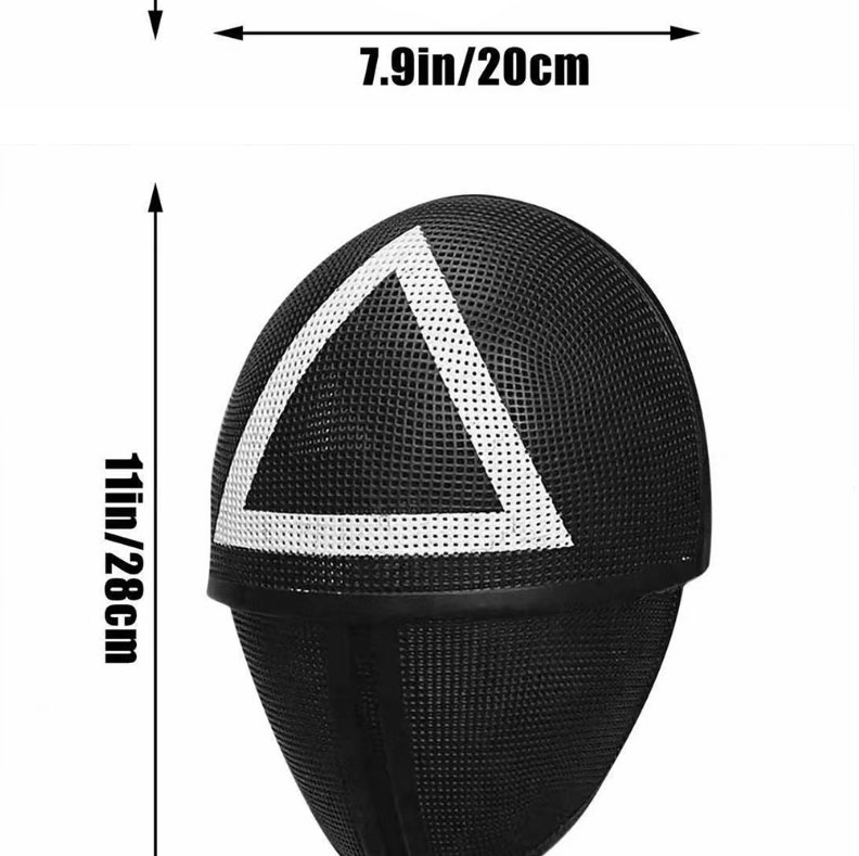 Fashion Square Halloween Grid Hollow Triangle Round Square Geometric Mask,Festival & Party Supplies