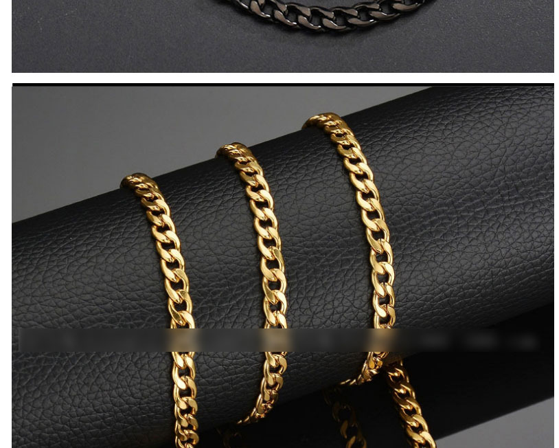 Fashion Steel Color 9.0mm*60cm Stainless Steel Flat Chain Necklace,Necklaces