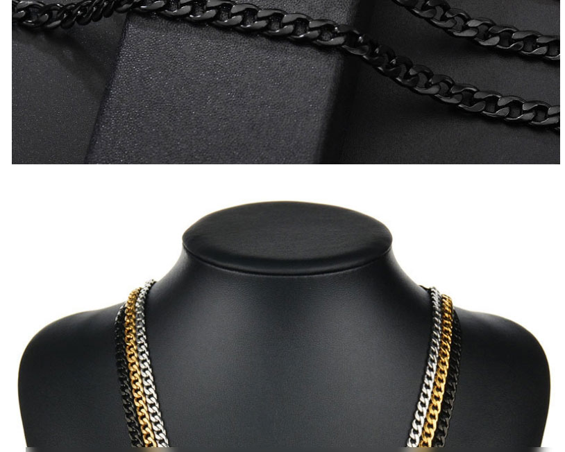Fashion Steel Color 13.5mm*70cm Stainless Steel Flat Chain Necklace,Necklaces