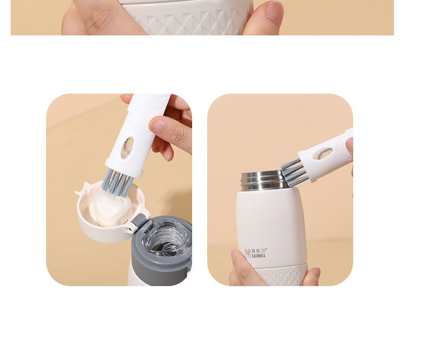 Fashion Grey Carrot Shape Bottle Mouth Cleaning Brush,Household goods