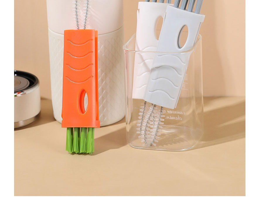 Fashion Grey Carrot Shape Bottle Mouth Cleaning Brush,Household goods