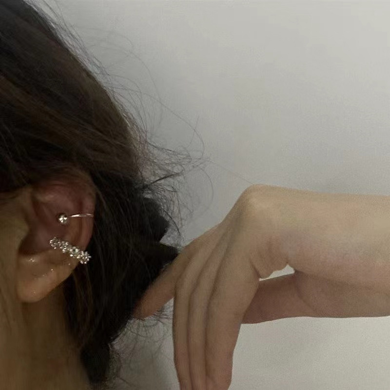Fashion Silver Two-piece Alloy Geometric Ear Clip,Jewelry Sets