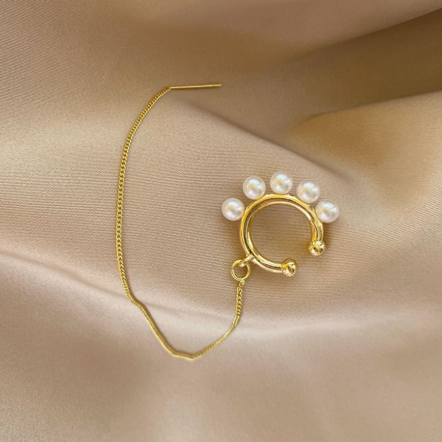 Fashion Gold Alloy Pearl Geometric Ear Wire,Drop Earrings