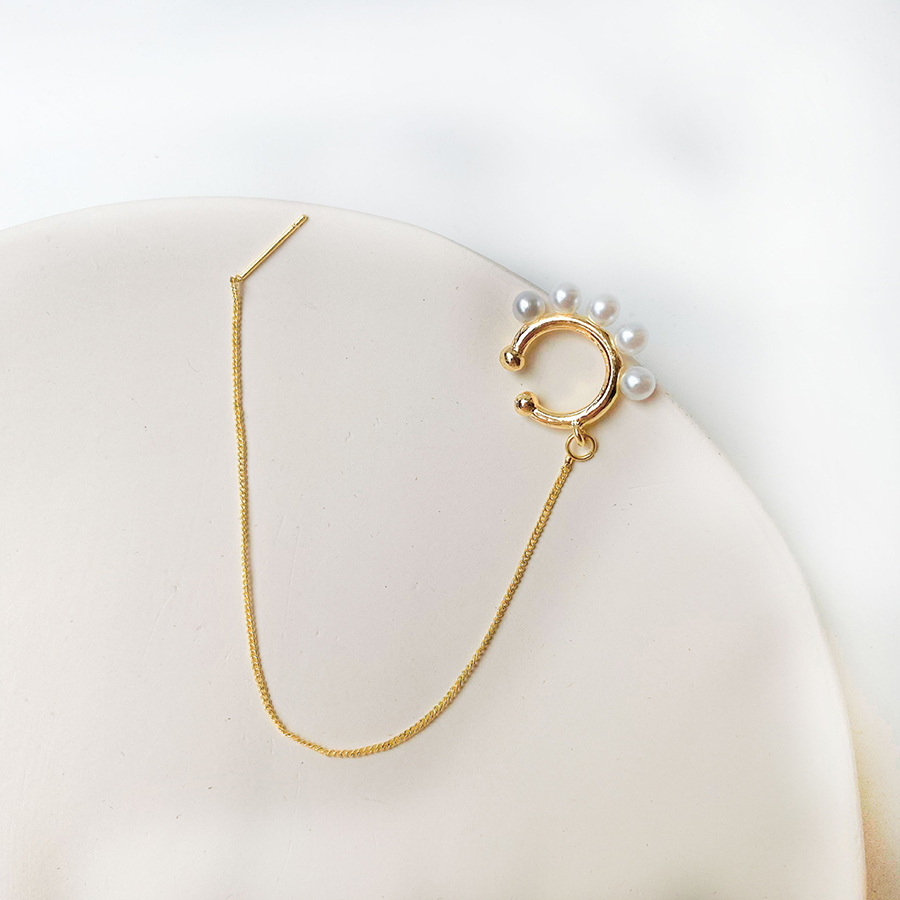 Fashion Gold Alloy Pearl Geometric Ear Wire,Drop Earrings