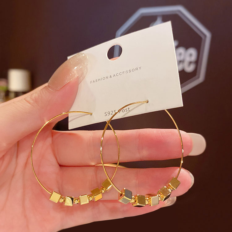 Fashion Gold Alloy Geometric Ring Ear Ring,Hoop Earrings
