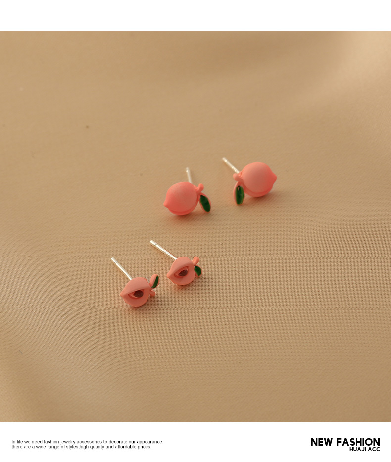 Fashion Pink Alloy Peach Earring Set,Jewelry Sets