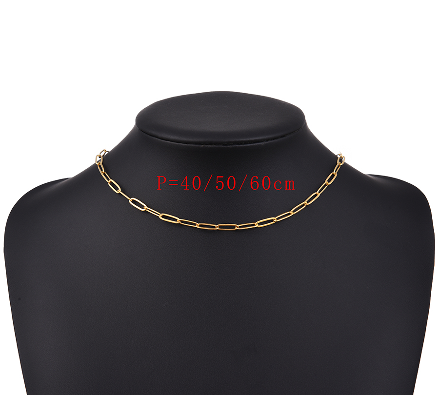 Fashion Golden 3 Titanium Steel Chain Necklace Accessories,Jewelry Findings & Components