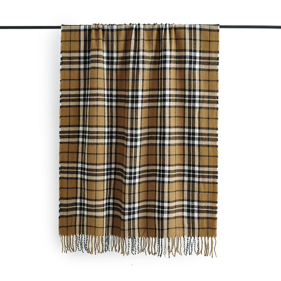 Fashion Color Cashmere Check Fringed Shawl,knitting Wool Scaves