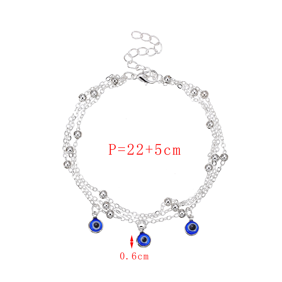 Fashion Silver Titanium Steel Dripping Multi-layer Eye Bracelet,Bracelets