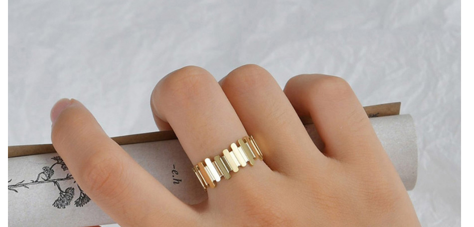 Fashion Gold Irregular Geometric Line Ring,Rings