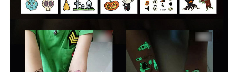Fashion Y-010 Children Cartoon Halloween Luminous Tattoo Stickers,Festival & Party Supplies