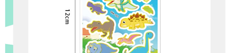 Fashion Oha Dinosaur 8 Animals Cartoon Unicorn Dinosaur Bronzing Sticker Tattoo Stickers Set,Festival & Party Supplies