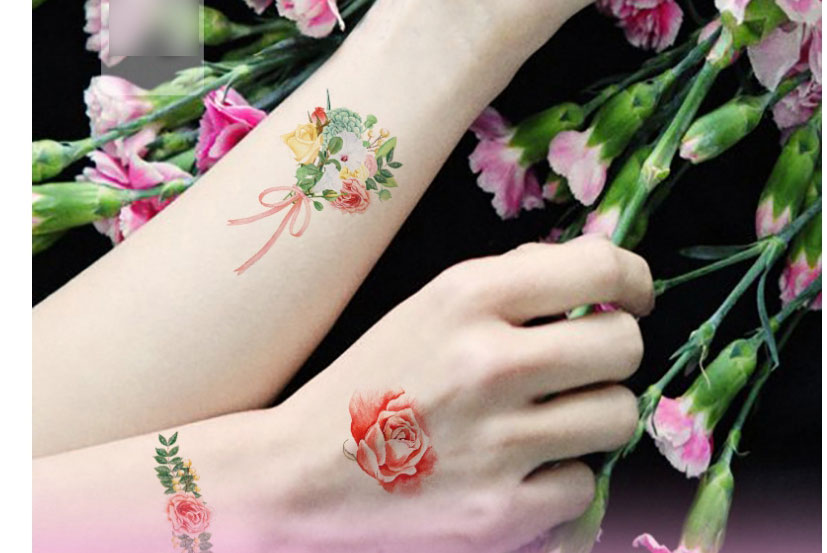 Fashion 4# Waterproof Flower Sticker Tattoo Stickers,Festival & Party Supplies