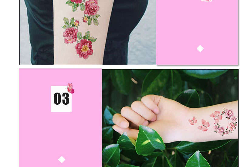 Fashion 18# Waterproof Flower Sticker Tattoo Stickers,Festival & Party Supplies