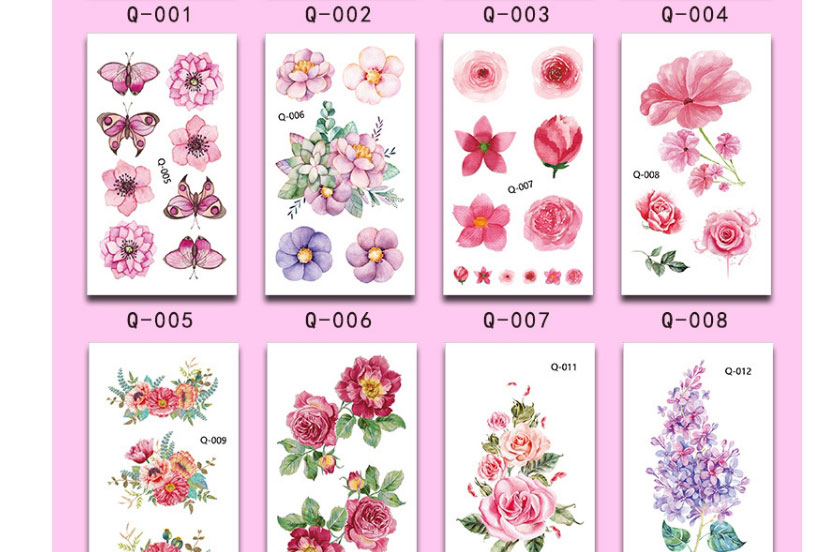 Fashion 25# Waterproof Flower Stickers Tattoo Stickers,Festival & Party Supplies