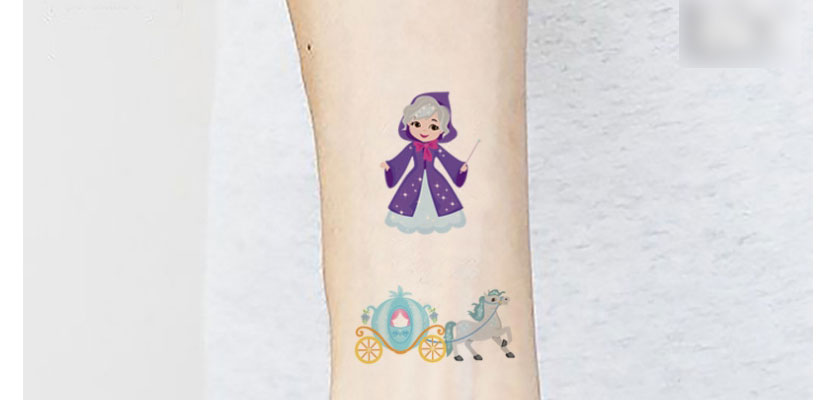 Fashion Unicorn Wk-124 Cartoon Unicorn Mermaid Single Tattoo Sticker,Festival & Party Supplies
